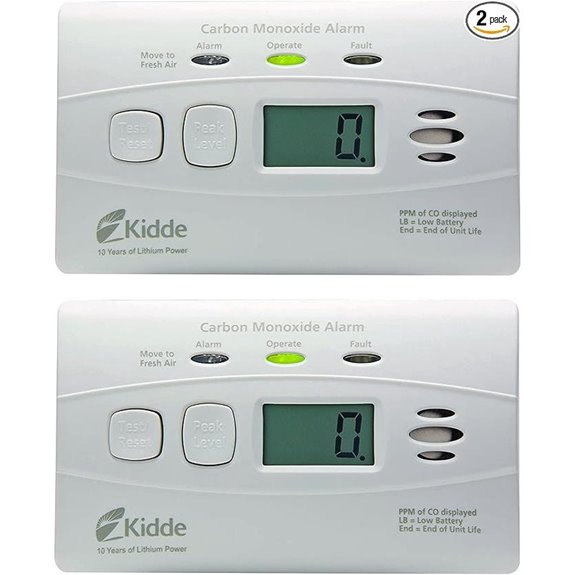 Kidde 10-Year Battery Carbon Monoxide Detectors (2 Pack)