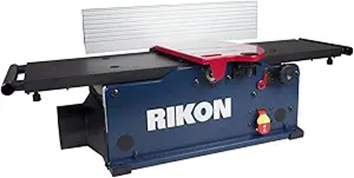RIKON 8 Benchtop Jointer with Helical Cutter