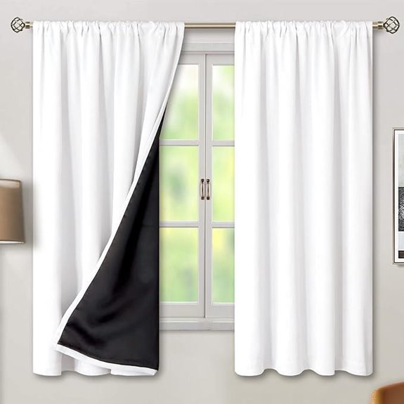 BGment Blackout Curtains for Bedroom 63-Inch Long