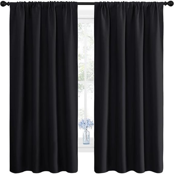 NICETOWN Blackout Curtain Blinds (2 Panels 42x63)