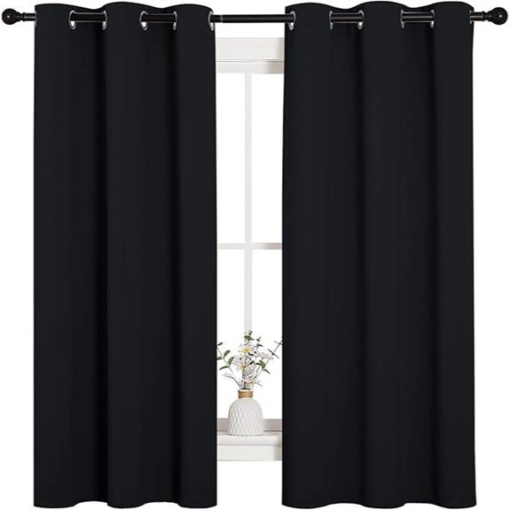 NICETOWN Blackout Thermal Grommet Curtains (2 Panels)