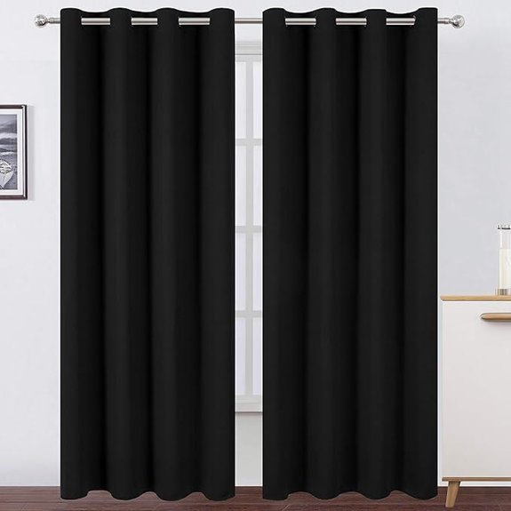 LEMOMO Blackout Curtains 52x84 Inches Thermal Insulated Set