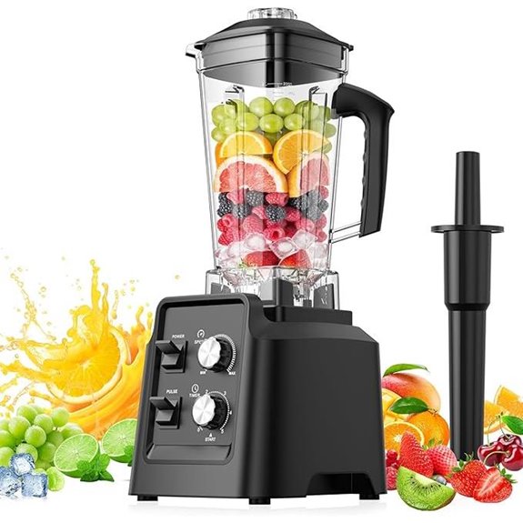 Kitchen Blender with Timer and 68oz Pitcher