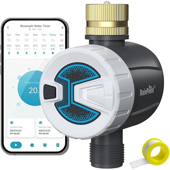 Rainpoint Bluetooth Garden Hose Timer with App Control