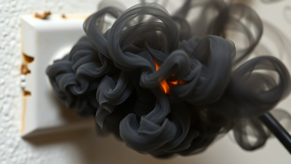 burning plastic indicates overheating