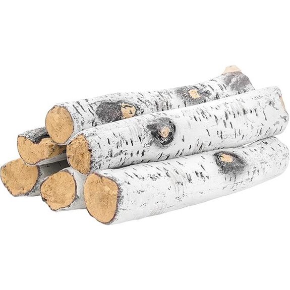 Skyflame 6-Piece Ceramic Gas Fireplace Log Set