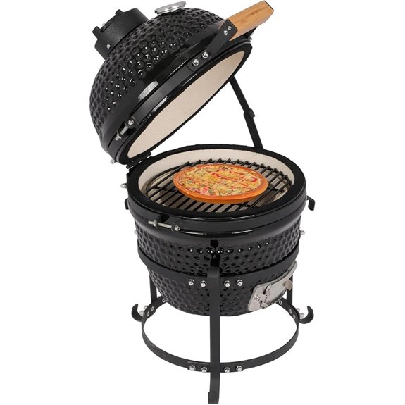 Outvita 13 Ceramic Kamado Charcoal Grill with Thermometer