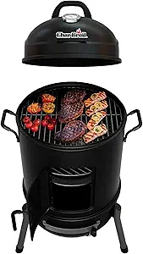 Char-Broil Bullet Charcoal Smoker 16 - 18202075,Black