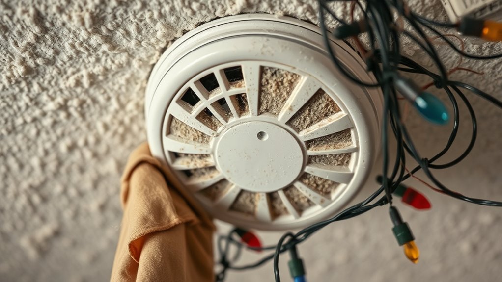 clear area around smoke alarm