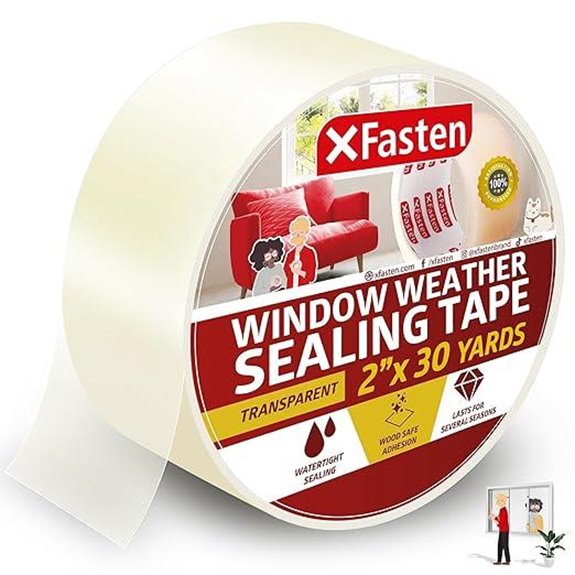 XFasten Clear Window Sealing Tape (2x30 Yards)