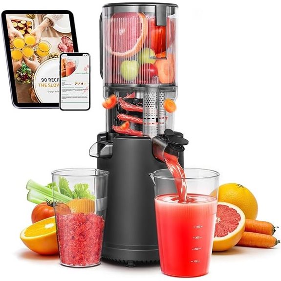 Slow Cold Press Juicer Machine with Wide Chute