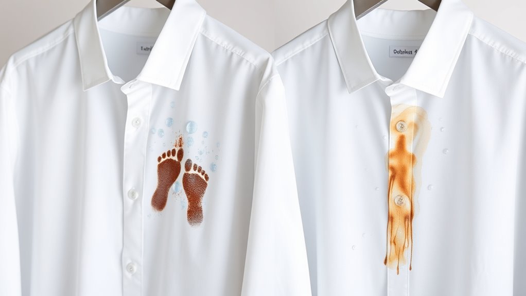 cold water removes fresh food stains