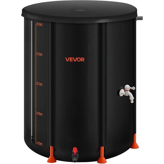 VEVOR Collapsible Rain Barrel with Spigot and Overflow