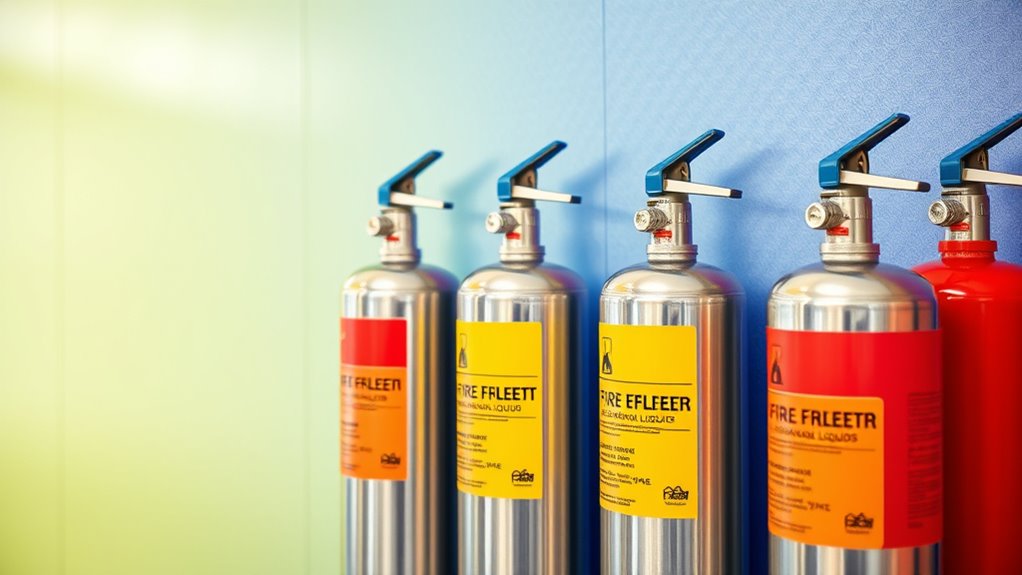 color coded fire extinguisher labels