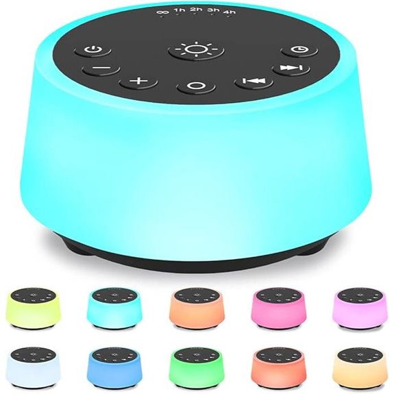 Color Noise Sound Machine with Night Light and Sounds