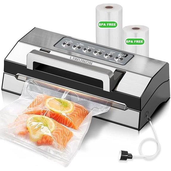 LIWUNON Commercial Vacuum Sealer with Bag Rolls