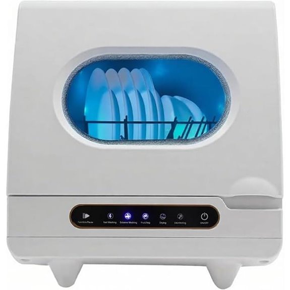 Portable Countertop Dishwasher with 5 Wash Programs