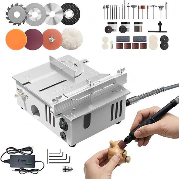 Mini Portable Multi-Function Table Saw with Adjustable Features