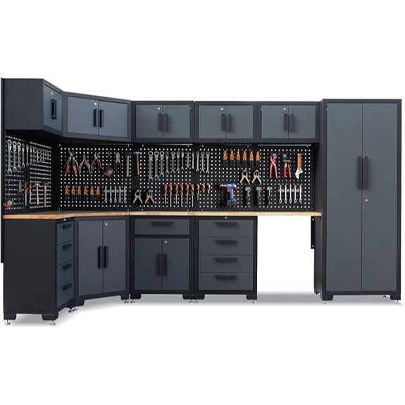 15-Piece Corner Garage Storage & Workbench System