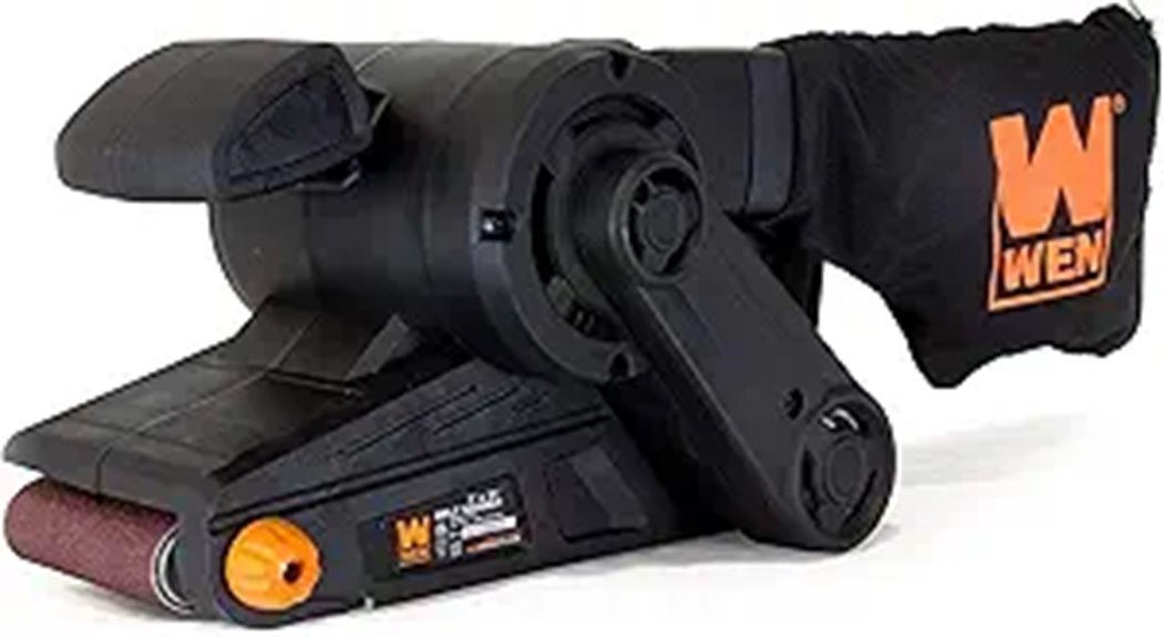WEN 6321 7-Amp 3 in. x 21 in. Corded Belt Sander with Dust Bag Black