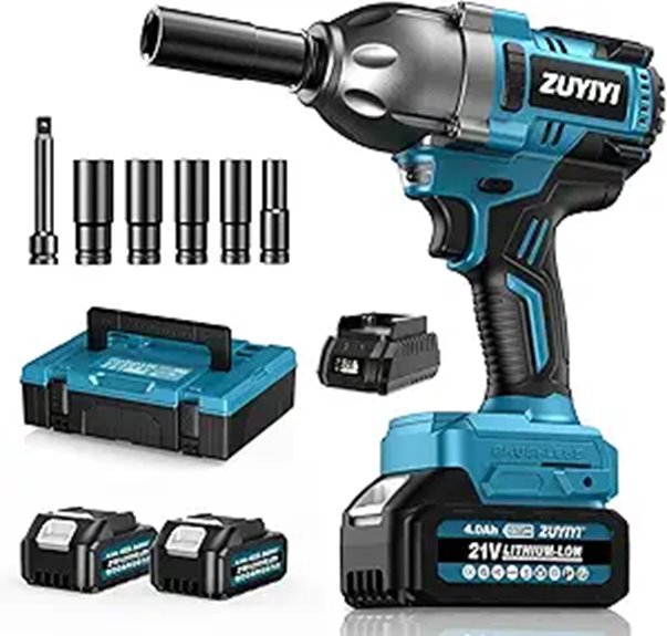 Cordless Impact Wrench 1/2 1600N.m with Batteries