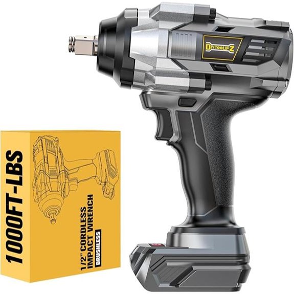 Cordless 1/2-Inch Impact Wrench with 1000Ft-lbs
