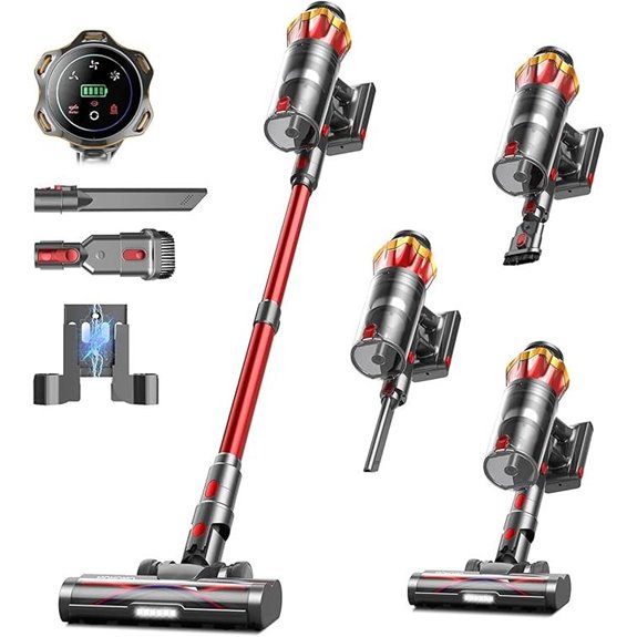 Cordless 650W Stick Vacuum with OLED Touch Screen