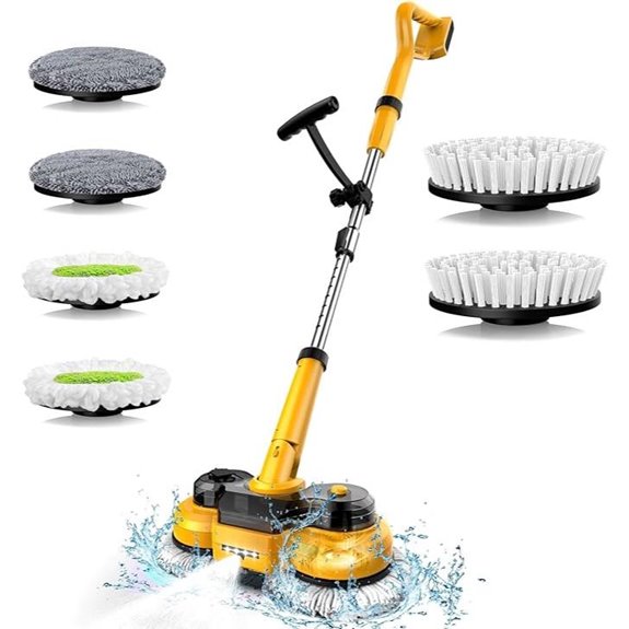 Cordless Electric Spin Mop with LED & Spray