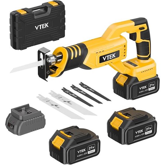 VTEK Cordless Reciprocating Saw with Speed Settings
