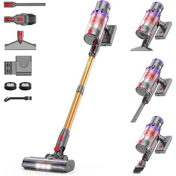Coovy SU7 Cordless Vacuum Cleaner 80 Min Runtime