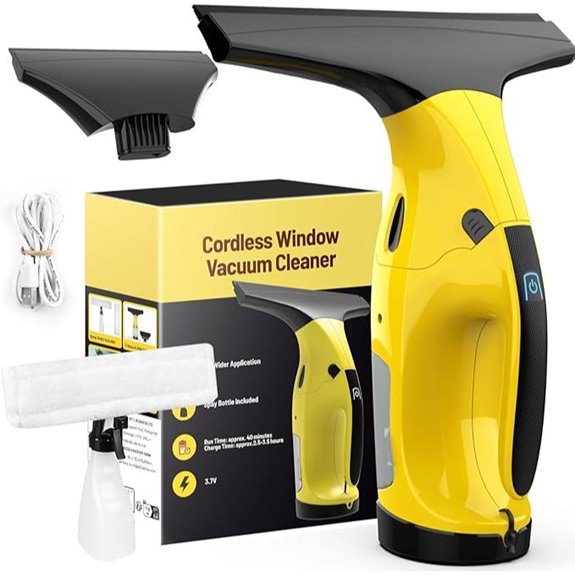 Kiato Cordless Window Vacuum Cleaner with Squeegee