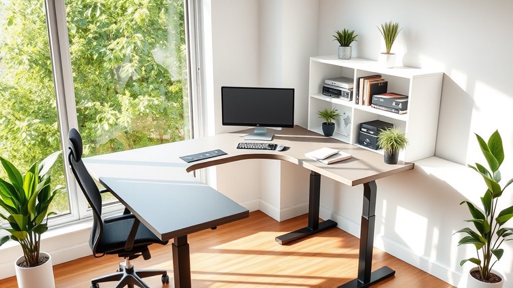 corner desk size and features