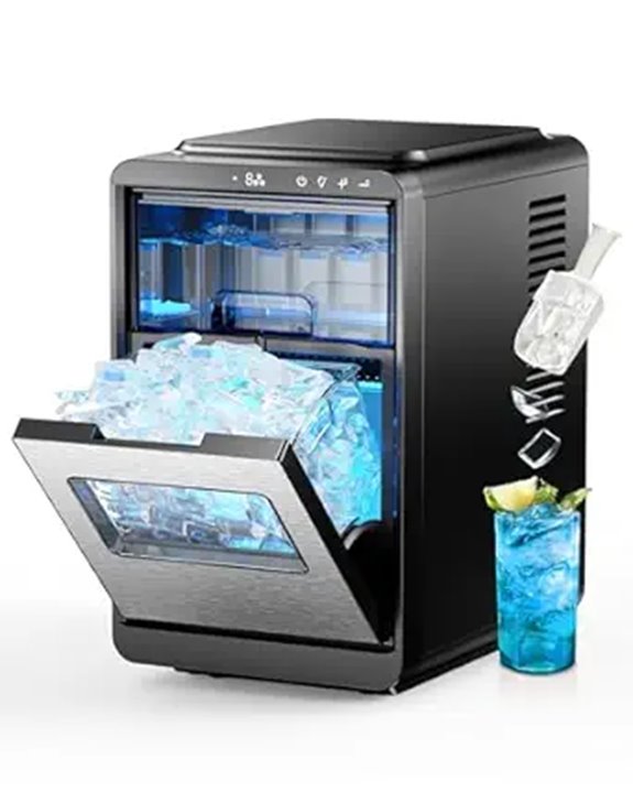 Crescent Ice Maker Countertop with Self-Cleaning and Timer
