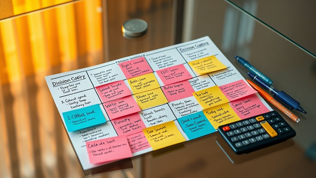 criteria weights evaluation scores