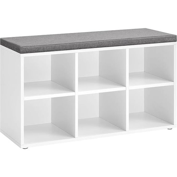 VASAGLE Shoe Storage Bench with Cushioned Seat