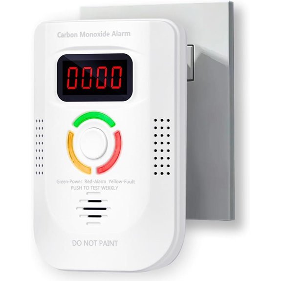 Carbon Monoxide Detector with Digital Display and Alerts