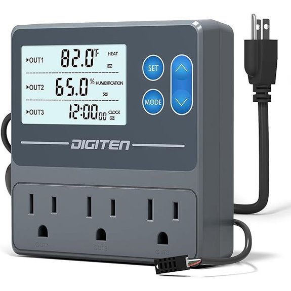 Digital Temp & Humidity Controller with Outlets