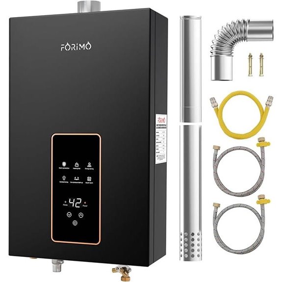 Natural Gas Tankless Water Heater with Digital Display