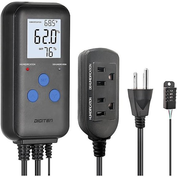 DIGITEN Humidity Controller with Temperature Display