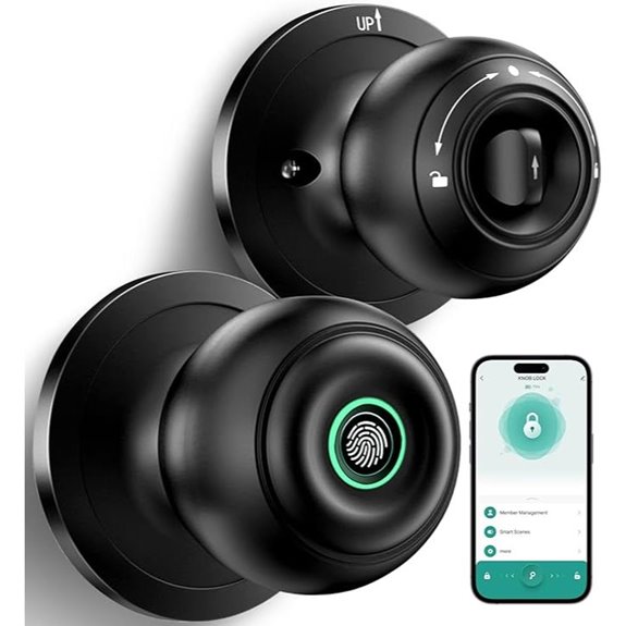 Smart Fingerprint Door Lock with App & Key