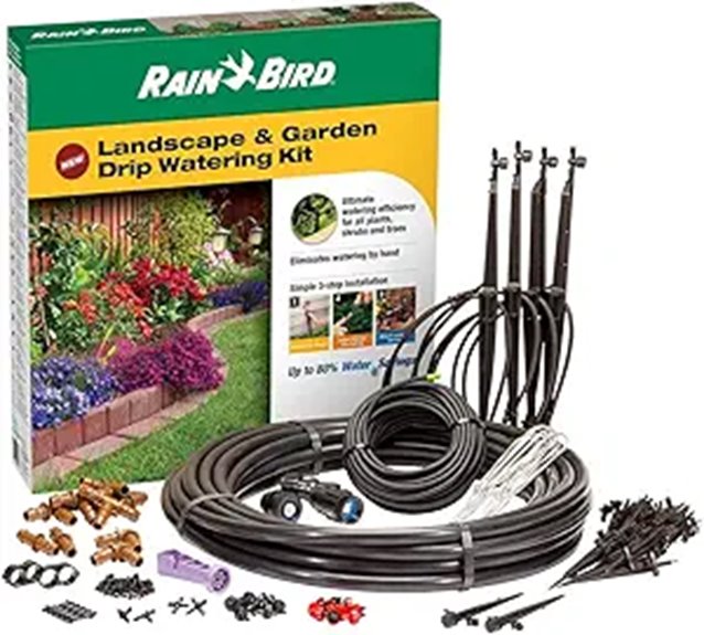 Rain Bird Drip Irrigation Kit with Drippers and Sprays