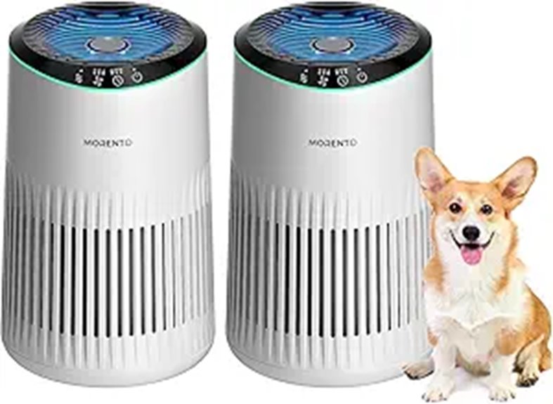 Air Purifiers for Bedroom 2 Pack Quiet & Odor Control