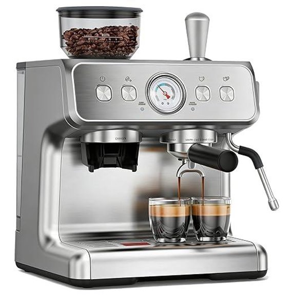 COWSAR Dual Boiler Espresso Machine with Grinder