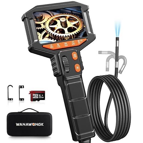 Two-Way Articulating Borescope Camera with Light