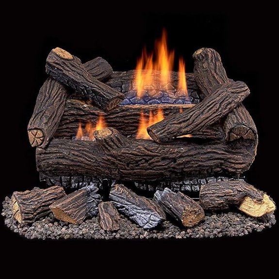 Duluth Forge Dual Fuel Ventless Fireplace Logs Set