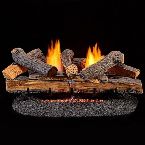 Duluth Forge Dual Fuel Ventless Fireplace Logs Set