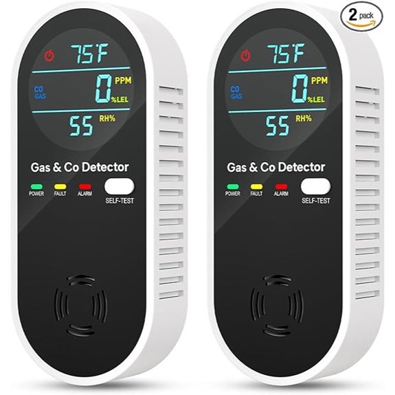 4-in-1 Gas & CO Leak Detectors (2 Pack)