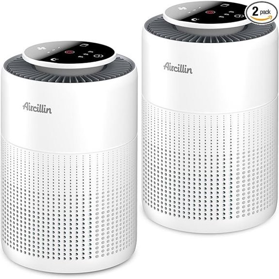 2 Pack HEPA Air Purifiers with Night Light