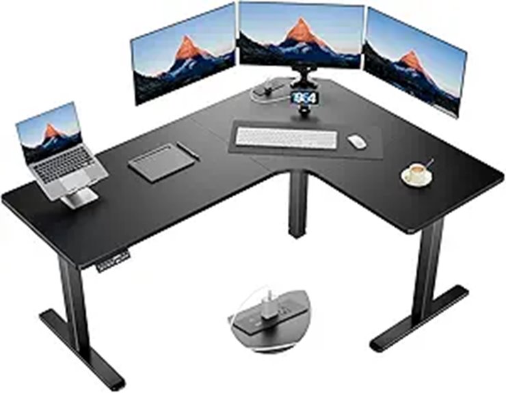 HUANUO 63 Dual Motor L-Shaped Standing Desk