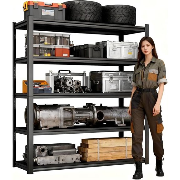 Heavy Duty 72 Garage Shelving Unit with Adjustable Shelves